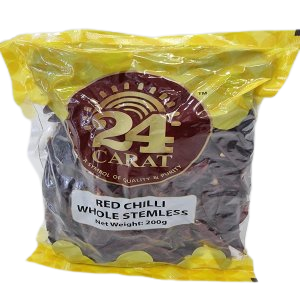 24C Red Chilli Whole Stemless 200g