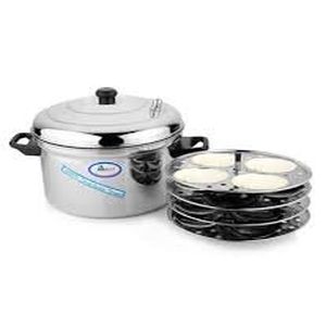 [360748] Airan S Steel Idly Pot (4 Plates)
