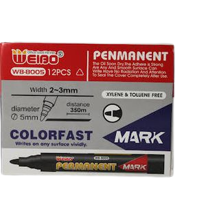 [450988] Weibo Permanent Marker 12Pcs (JMD-256A)