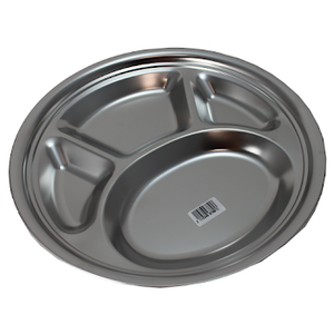 [10332] S S 4Comp Round Plate 30CM (JMD-332)