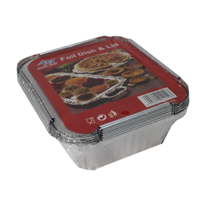 [10410] Foil Tray with Lid 8pcs 