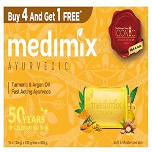 [90349] Medimix Ayurvadic Turmeric Soap125gx4+1