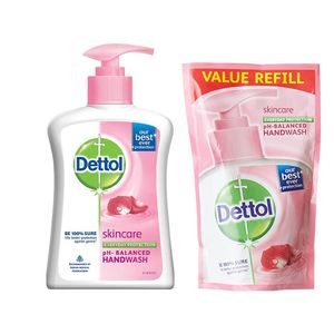 [90400] Dettol Handwash Skincare 200Ml+Refill